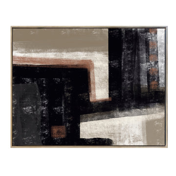 Canvas Enmarcado Abstracto Bloques N°1