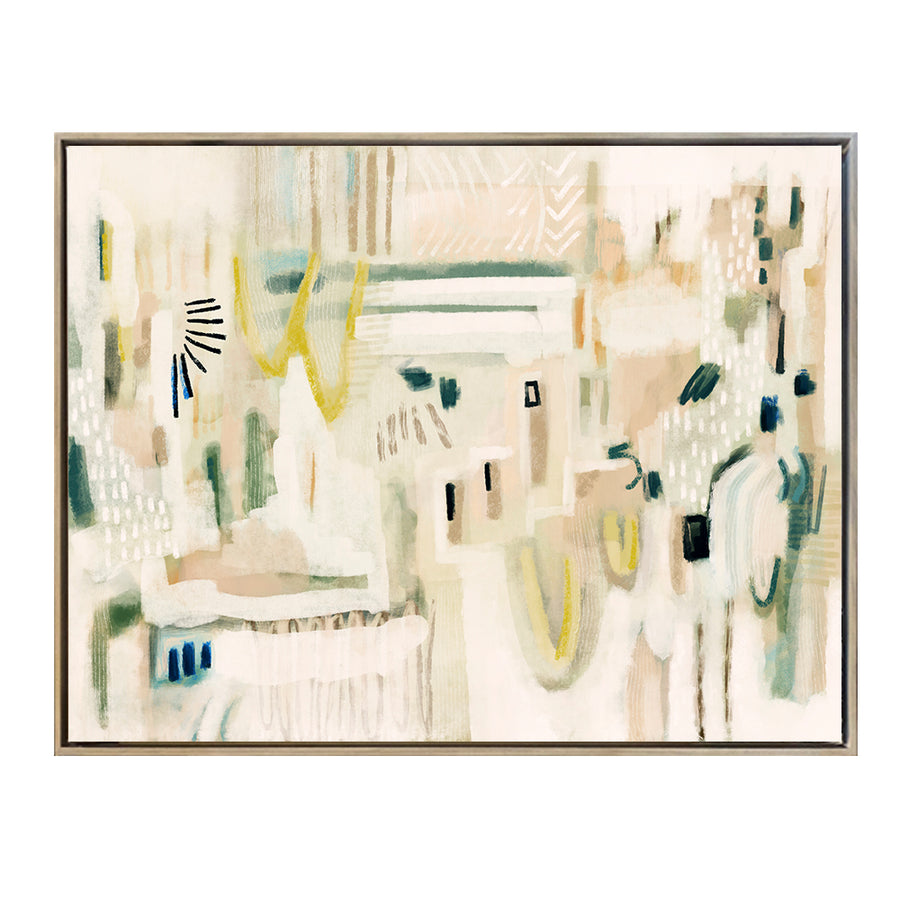Canvas Enmarcado Abstracto Pasteles N°1