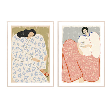 Par Cuadros Mujeres al atardecer_01