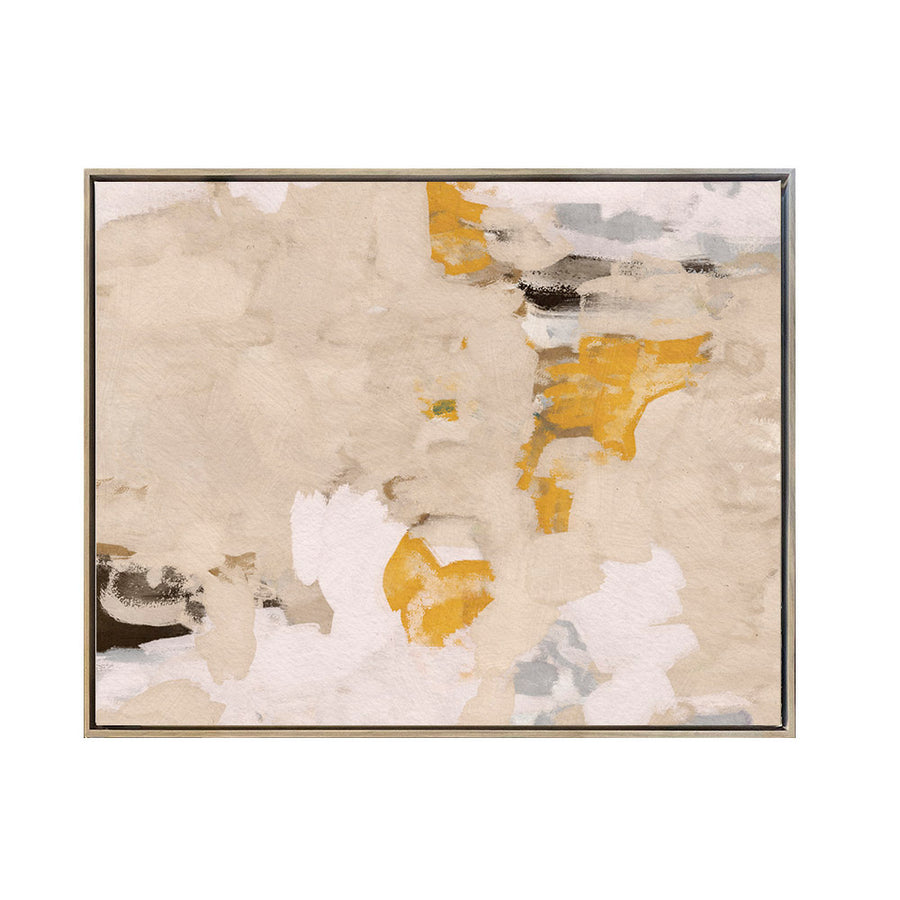 Cuadro Canvas Enmarcado Abstracto Tierra Amarilla