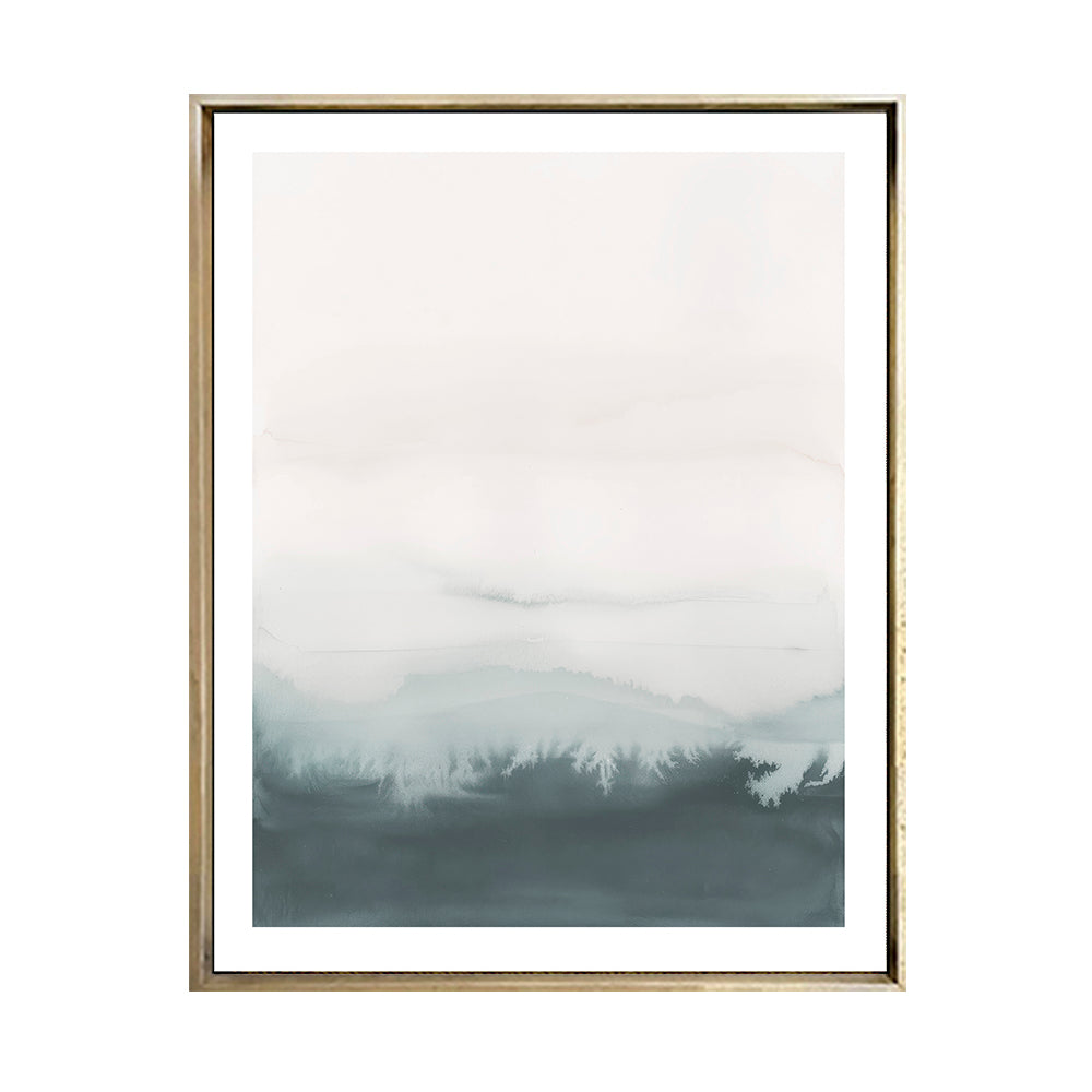 Cuadro Conceptual Abstracto Floral Verde Y Dorado 120x60cm