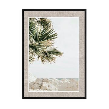 Cuadro Fotografía de Paisaje Playa y palmera