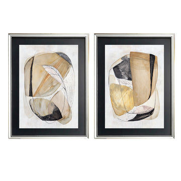 Par Abstracto Orgánico Beige