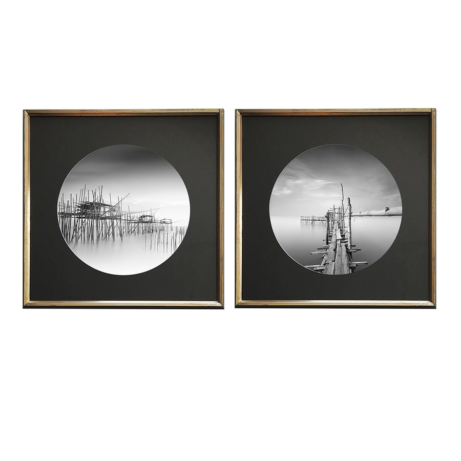 Par Cuadros Fotografías Paisajes Redondos