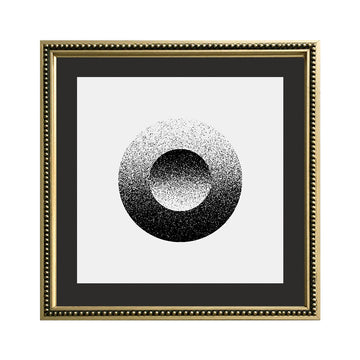 Cuadro Abstracto Puntillismo Circular_B