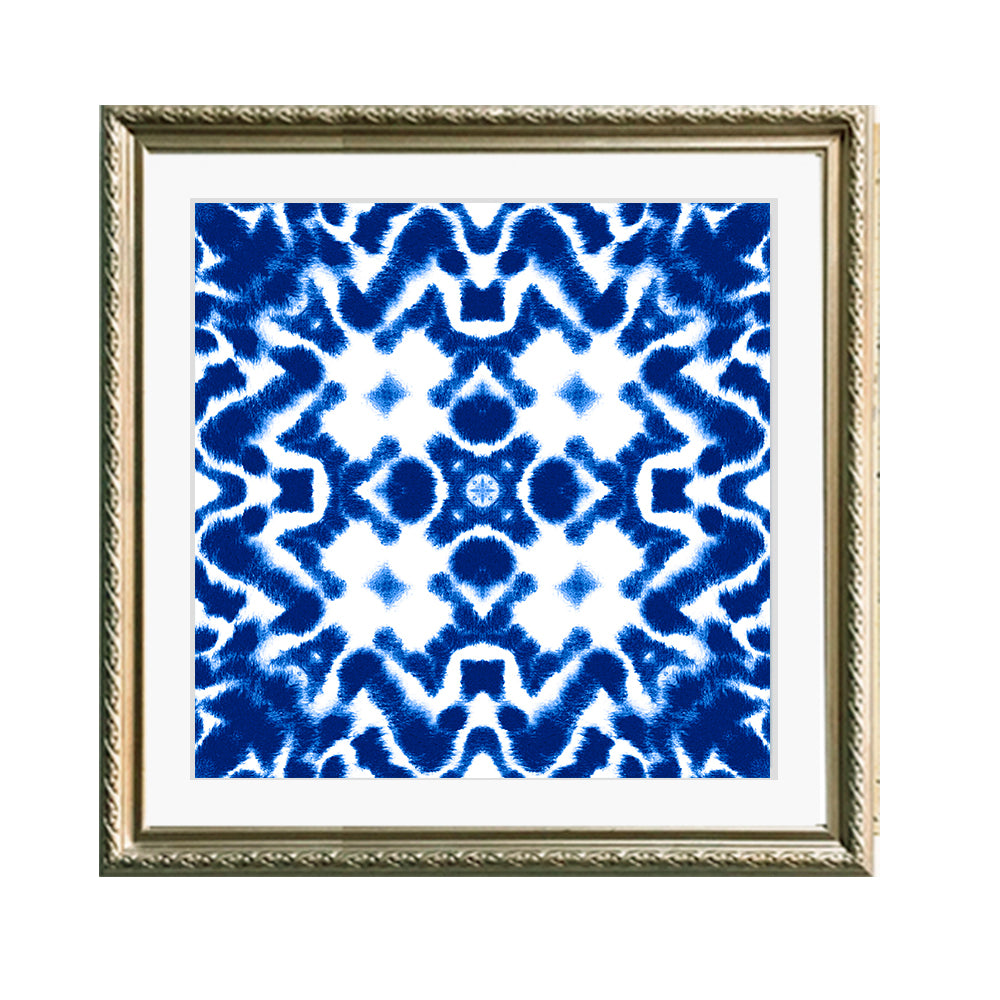 Cuadro Abstracto Shibori Azul _01