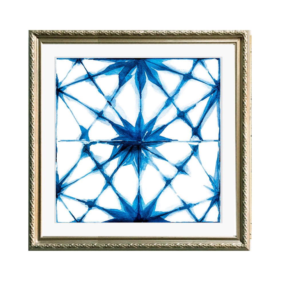 Cuadro Abstracto Shibori Azul _02