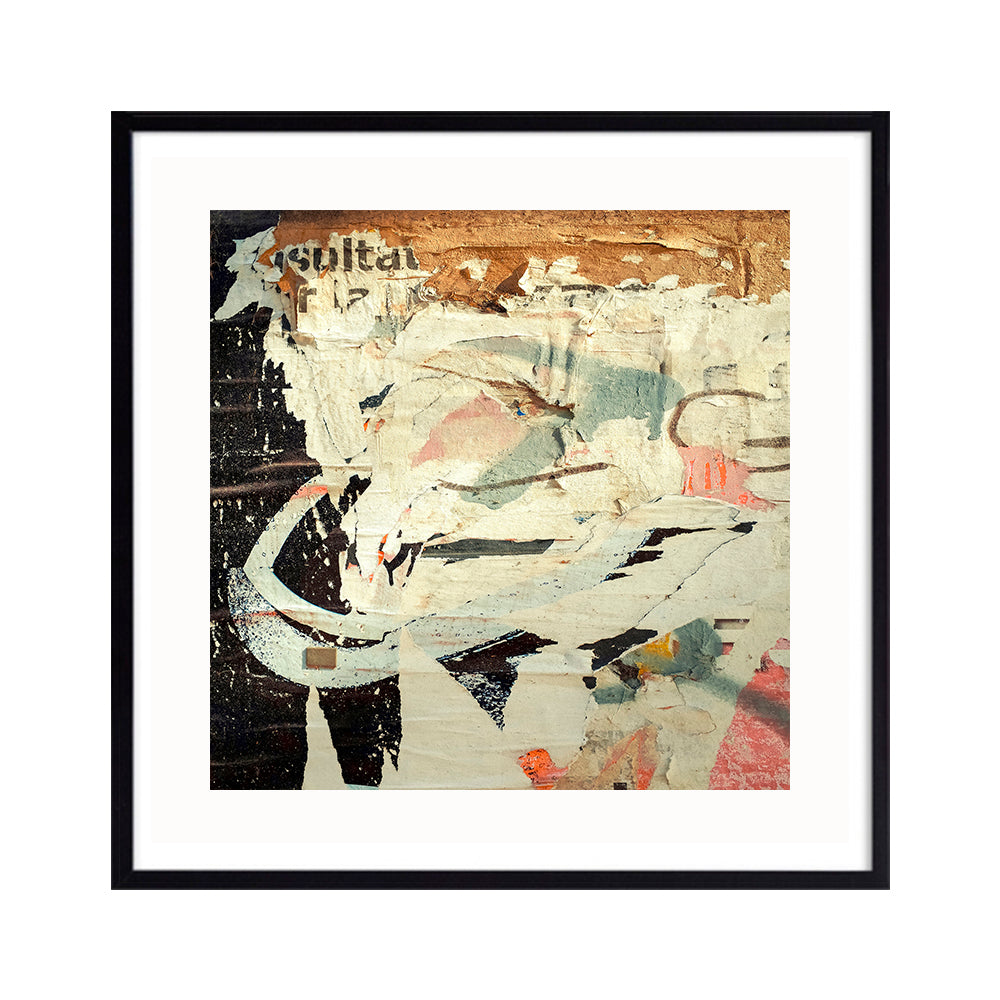 Cuadro Abstracto Collage Papeles N°2