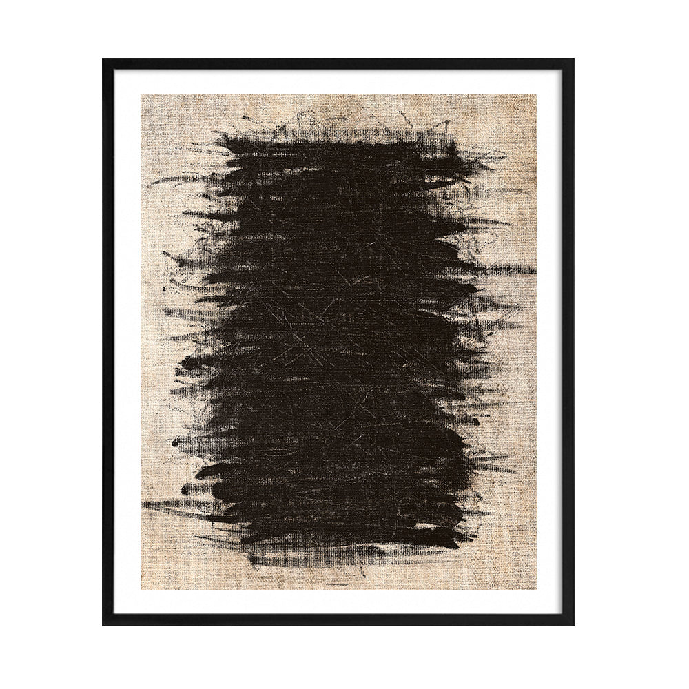Cuadro Abstracto De Gatos Negros Sobre Una Pila, 160x80cm