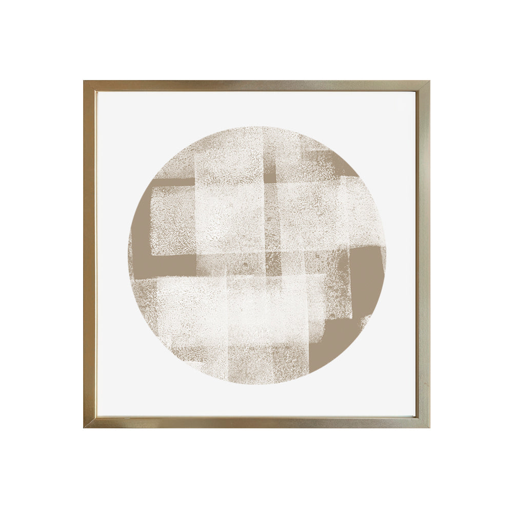 Cuadro Abstracto Pinceladas Champage _B
