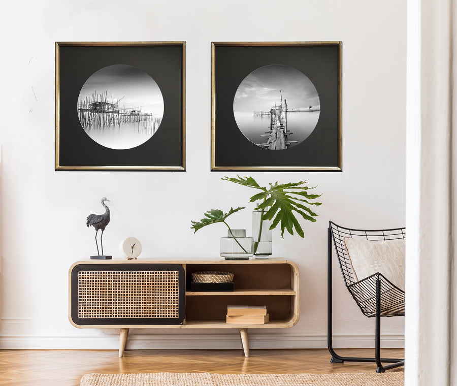 Par Cuadros Fotografías Paisajes Redondos